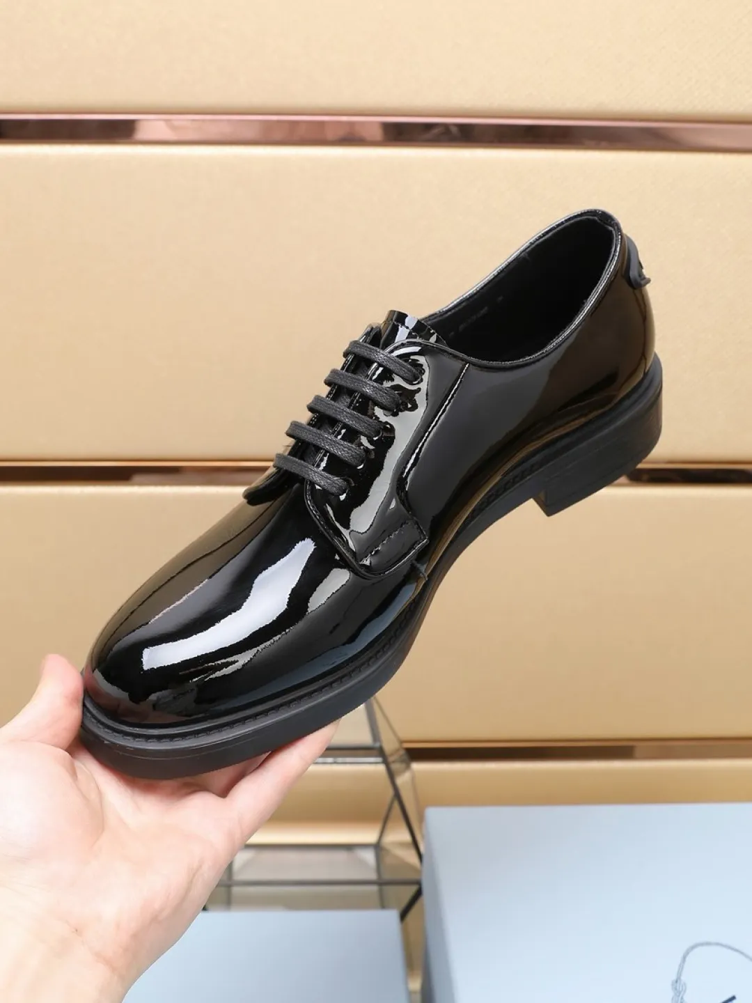 P640💰🔥《PRADA》👏Latest • High-end top brand luxury ~ purchasing agency, top quality. New fashionable business men's shoes🔜The uppers are made of original open-edge beaded cowhide➕cowhide·lining, with fine workmanship. The original stylish and soft combination wear-resistant and non-slip outsole is light and comfortable on the feet. The real thing looks better in real life. Size: 38/45